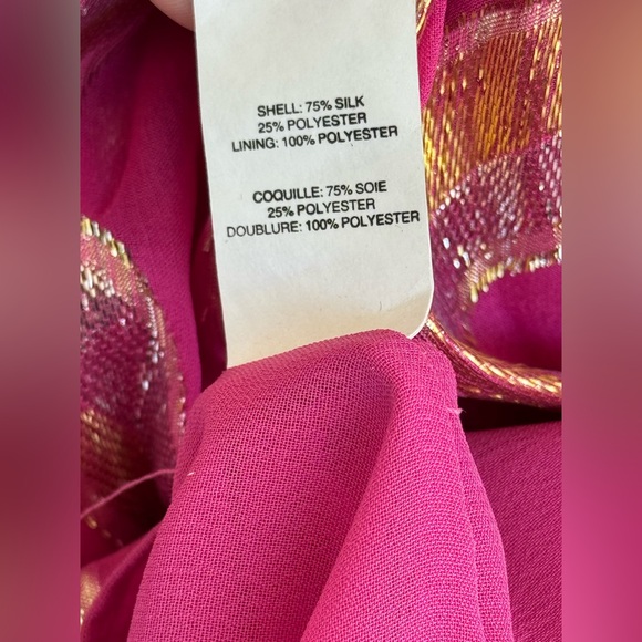 Ramy Brook Reina Dress Pink Gold Metallic V-Neck Sleeveless Mini Size 2 NWT - Picture 9 of 12
